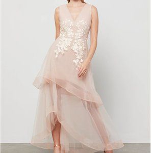 BCBG Bare Pink Asymmetrical Gown